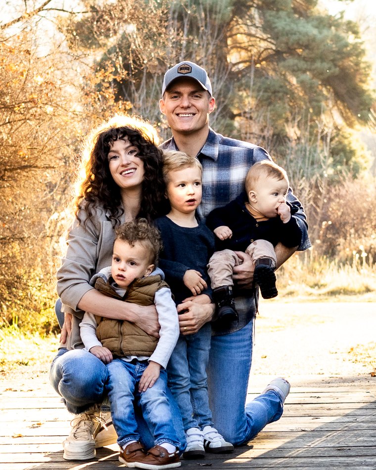 The family behind Loyal Cleaning Company, outdoors in Boise on an autumn afternoon